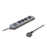 QOLTEC Quick Switch, 4 gniazda, 1,5m, szara 50163 - 462003 - zdjęcie 1